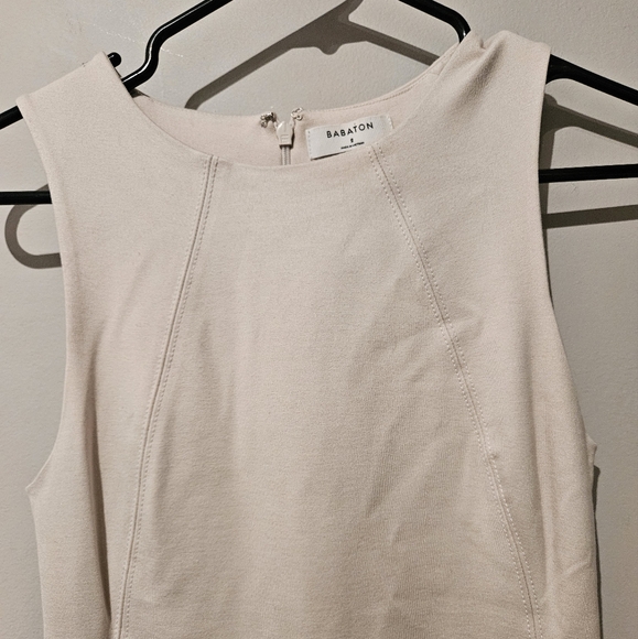 BABATON Cream sheath dress NWOT - Picture 5 of 7